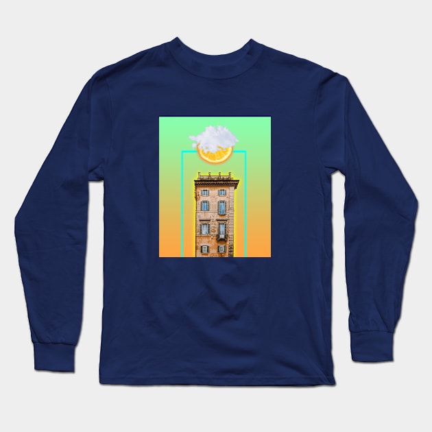 Orange form the Sky Long Sleeve T-Shirt by Artbyme Store